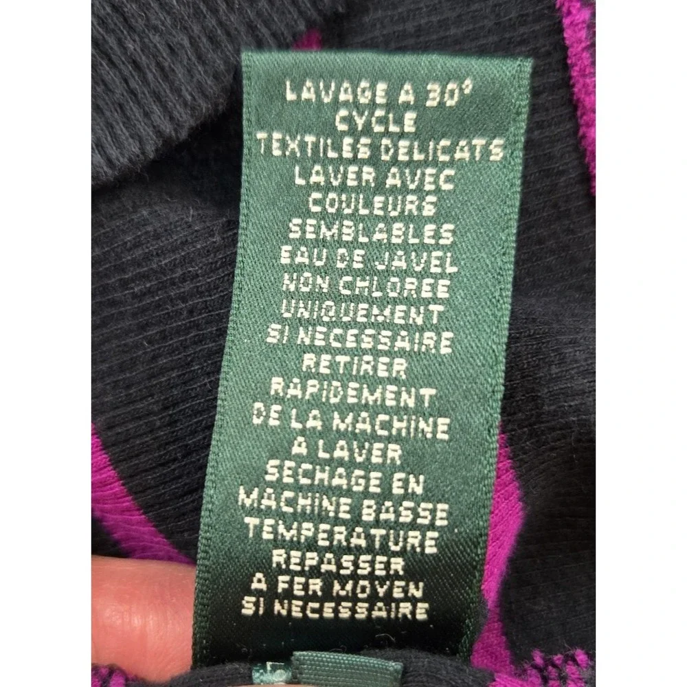 Lauren Ralph Lauren Women's Ribbed Long Sleeve Shirt wih Zipper Details XL - Picture 9 of 9